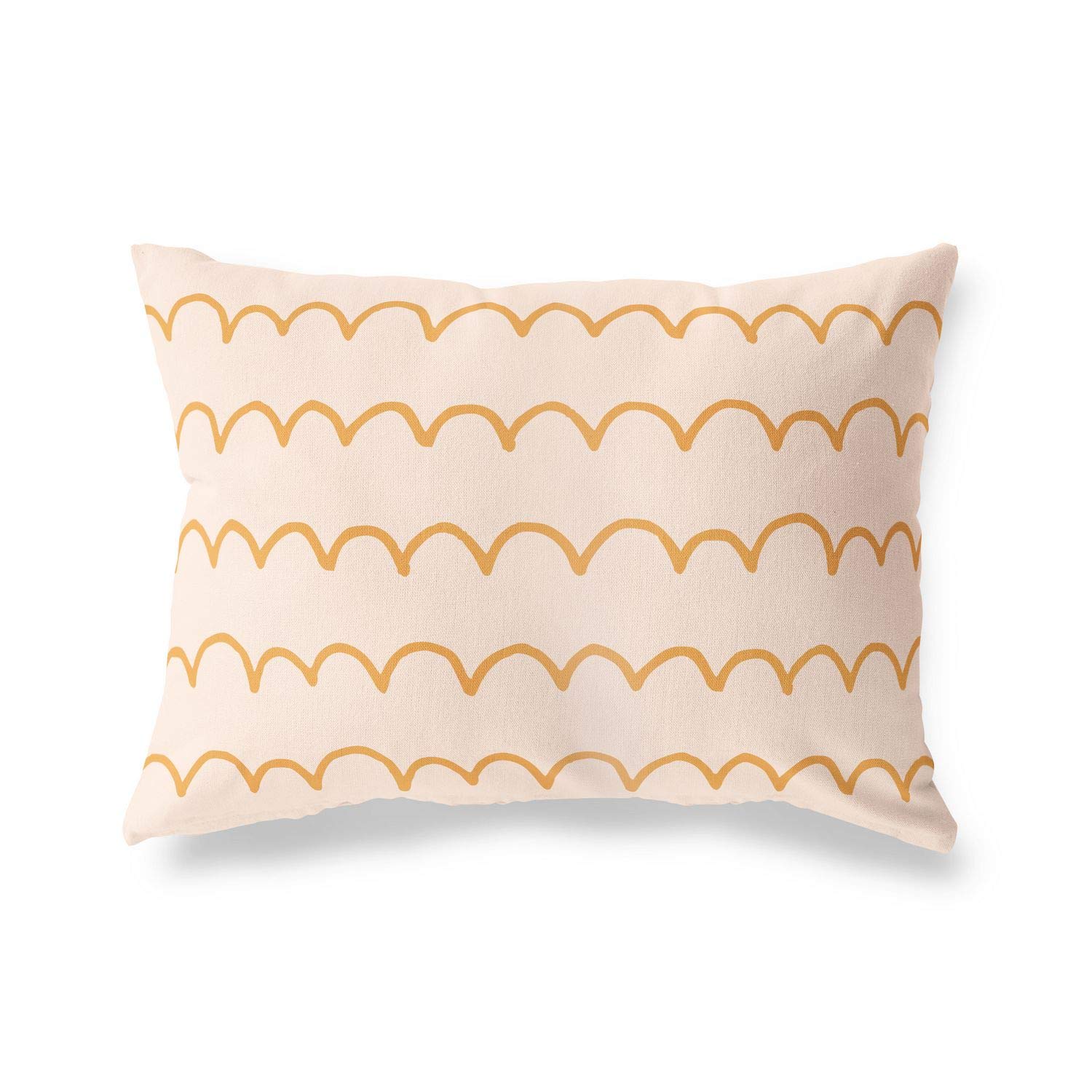 BonaMaison Decorative Cushion Cover, Orange-Off White Throw Pillow Covers, Home Decorative Pillowcases for Livingroom, Sofa, Bedroom, Size: 45X60 Cm - Designed and Manufactured in Turkey