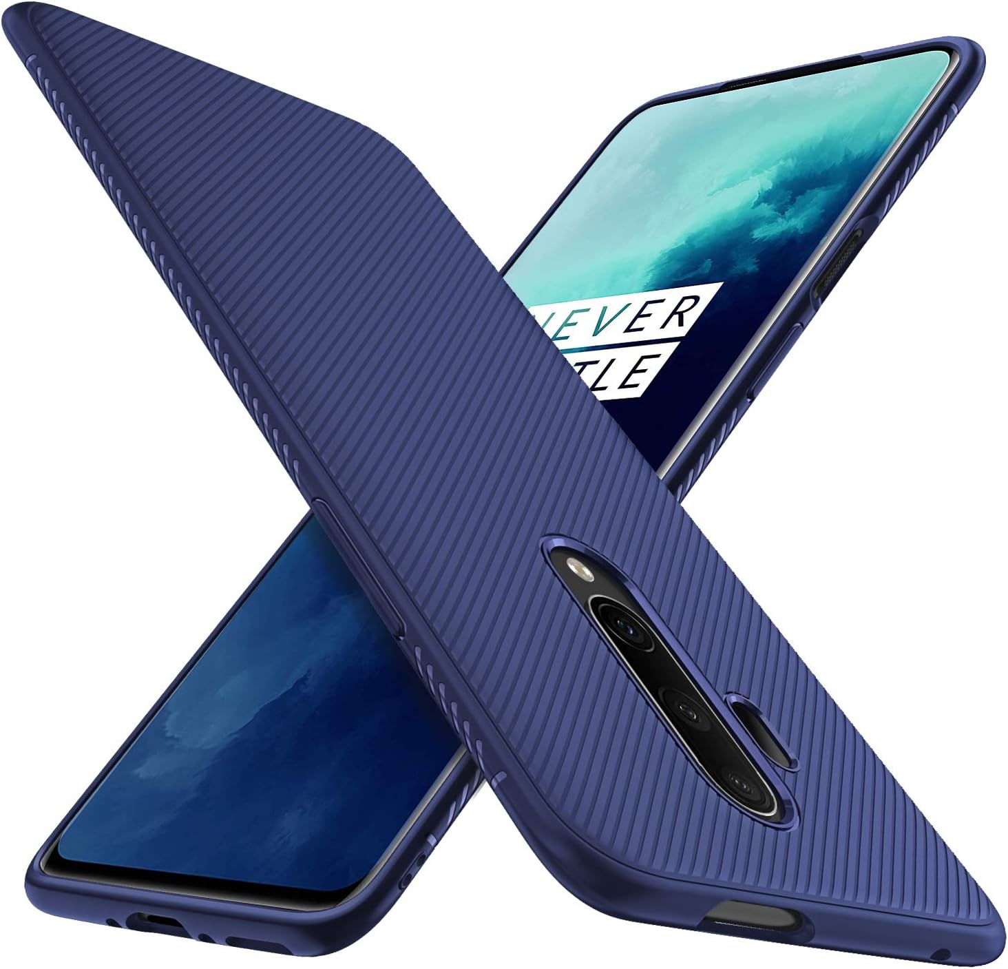 Gesma for Oneplus 7T Pro Case, Oneplus 7 Pro Case, Scratch Resistant & Anti Slip Grippy Soft TPU Case for Oneplus 7T Pro/Oneplus 7 Pro Phone (Navy)