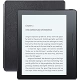 Kindle Oasis E-reader with Leather Charging Cover - Black, 6" High-Resolution Display (300 ppi), Wi-Fi + Free Cellular Connectivity - Includes Special Offers (Previous Generation - 8th)