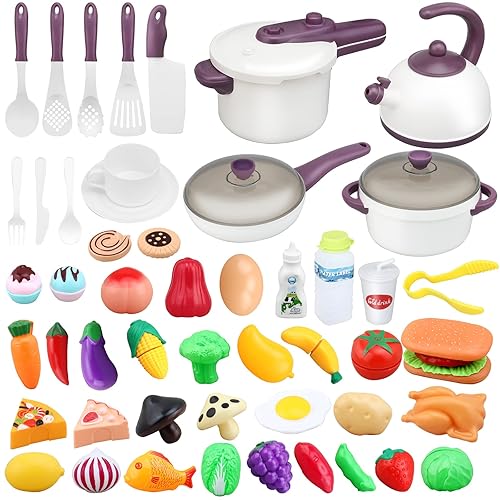 Kids Kitchen Toys ADMISIA 72PCS Pretend Play Kitchen Set Cooking - Main Image