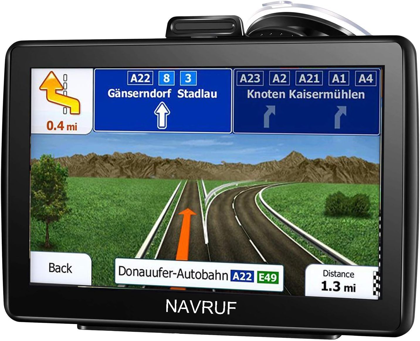 Car GPS Navigation, HD Touch 7-inch 8GB Navigation System, Voice Turn Tips and Traffic alerts, Lifetime map Updates (Navigation pre-Installed US/Canada/Mexico Latest map)