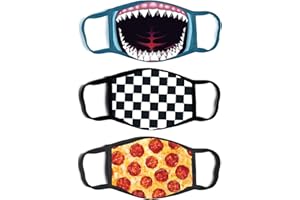 ABG Accessories Boys' 3-Pack Kid Fashionable Protection, Reusable Fabric Face Mask Age 3-7