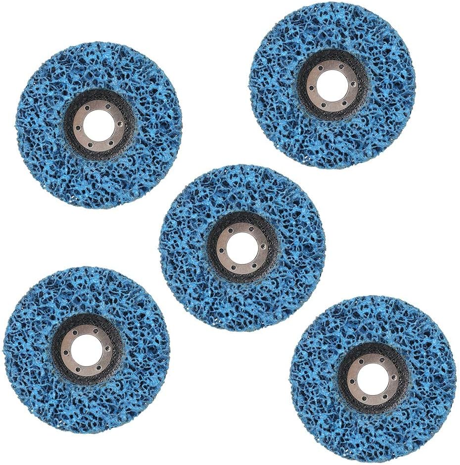 5pcs Poly Strip Abrasive Disc Rust Paint Remover Cleaning Grinding Wheel for Angle Grinder 115mm(115×14×22)