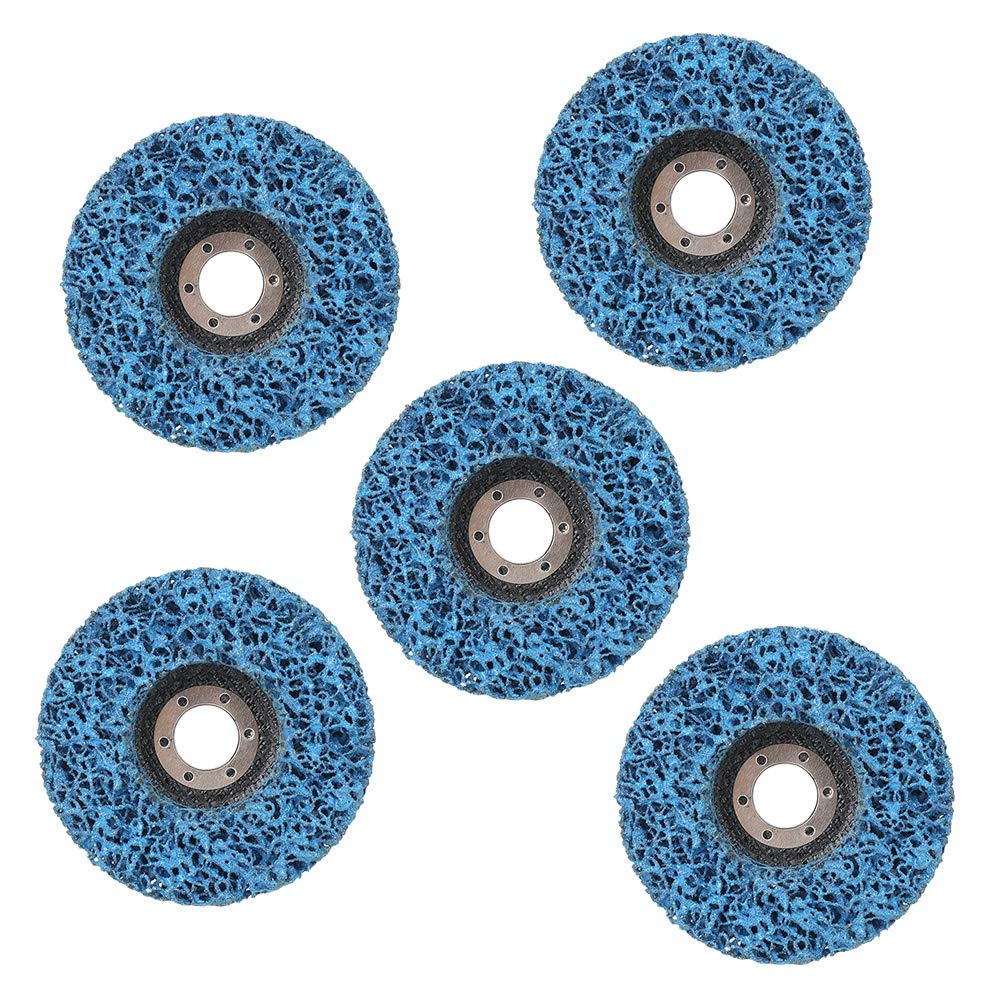 Poly Strip Abrasive Disc Rust Paint Remover Cleaning Grinding Wheel 5Pcs 125mm (125×14×22) for Angle Grinder