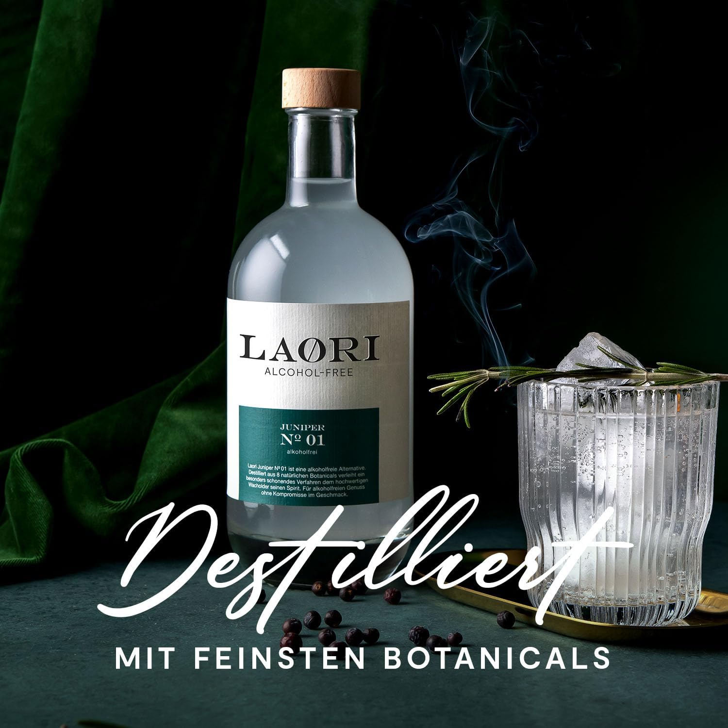 Laori Juniper No 1 | Alkoholfreie Alternative zu Gin | Natürliche Botanicals | Frei von künstlichen Aromen | Vegan & Zuckerfrei | Mild-würzige Frische | 500 ml 5