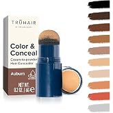 TRUHAIR Color &amp; Conceal Waterproof Root Touch Up - Hair Cover Up for Gray Coverage and Hairline Filling - 11 Colors Available (Auburn)