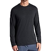 Gaiam Mens Intent Long Sleeve Crewneck Top, Standard Fit, Stretch Midweight Material