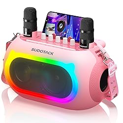 SUDOTACK Karaoke Machine for Adults Kids with 2