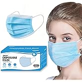 NNPCBT 100 pcs Blue Disposable Face Masks, Mask for Adults Indoor Outdoor