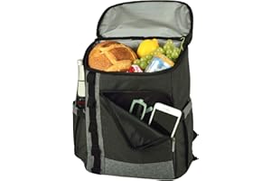 Picnic at Ascot Cooler Backpack- Large 30 Can Capacity- Lightweight Insulated & Leak-Proof for Men & Women- Camping, Hiking, Beach, Park or Day Trips