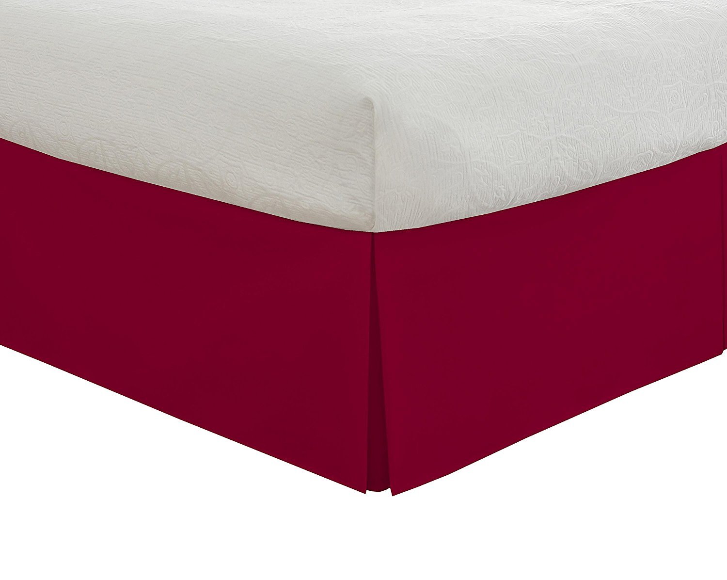 AAJIVA DECORE 12" Drop Length Hotel Quality 600TC 1PC Pleated Bed Skirt 100% Egyptian Cotton 600 Thr