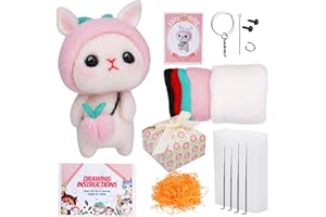 Fedmut Needle Felting Kit, Animal Needle Felting Kit for Beginner Adult, Wool Felt Tools with Instruction Included for Felted Animal Needle Felting Supplies