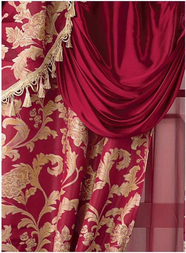 Carol Wright Gifts AllinOne Curtain Set, Burgundy, Size