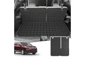 Xipoo Cargo Liner Compatible with 2016-2024 Honda Pilot Rear Trunk Mat with Backrest Mat Cargo Liner Rear Back Seat Protector Replacement for Honda Pilot Accessories (Rear Cargo Mat with Backrest Mat)