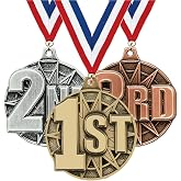 Crown Awards 2" First, Second, and Third Place Achievement Medals Prime