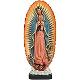 BC Catholic Our Lady of Guadalupe Statue,Blessed Virgin Mary Mother Figure for Altar, Religious Gifts to Mom, Inspirational Home décor,14.75 inch H, Hand Painted by Buildclassic