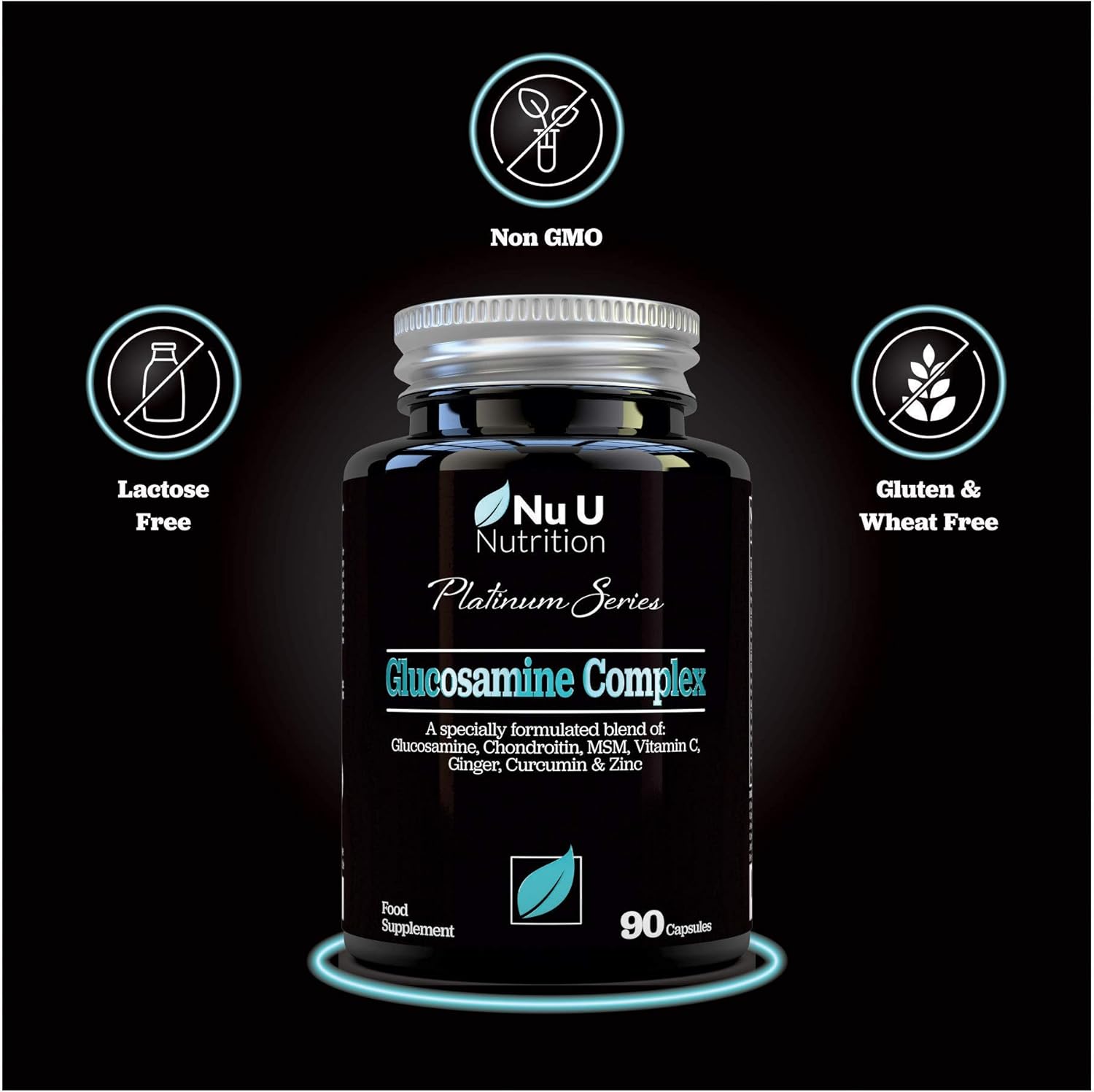 Glucosamine and Chondroitin High Strength Complex, 90 Glucosamine Sulphate Capsules, with Turmeric, MSM, Vitamin C - Image 5