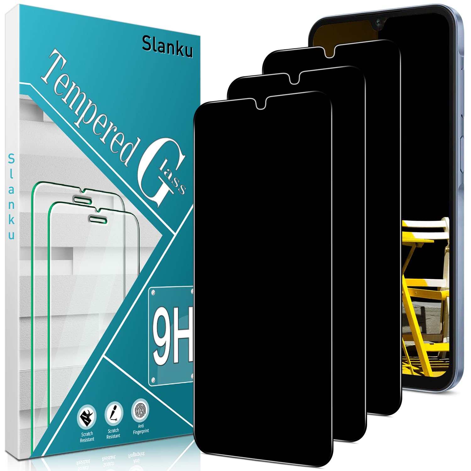 Photo 1 of Slanku [3 Pack Privacy Screen Protector for Samsung Galaxy A16 5G / Galaxy A16 Tempered Glass Film, Anti-Spy, Case Friendly, Touch Sensitive