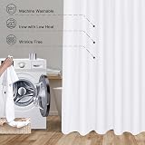 EurCross White Shower Curtain 120x180 cm Polyester Anti Mould view 7