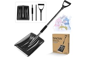 Snow Shovel for Car Driveway, Snowman Playing and Emergency, 2024 New Upgrade Snow Shovels for Snow Removal, Lightweight Port