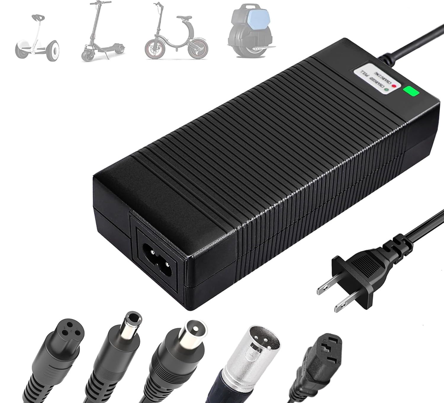 Photo 1 of EVAPLUS 5 in 1 Plugs 54.6V Fast Charger, Universal for 48V 13S Lithium Batteries, Pinkind 48V Li-ion Battery Charger Replacement for Razor, Jetson, Voyage, Gotrax, Ninebot,Segway, Hiboy