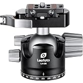 Leofoto LH-LR Ball Head, Lever Release, Bubber Level, Low Profile, 3/8" Srew Hole, Arca Compatible (LH-36LR)