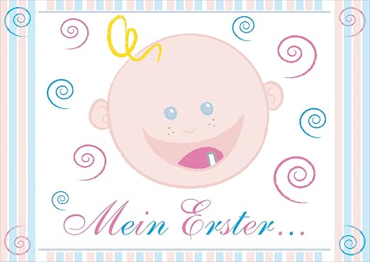 Baby Jubel Karte Mein Erster Zahn Auch Zum Direkt Versenden Mit