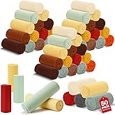 VitalCozy 30 Pack Fleece Throw Blankets Bulk 50 x 60 Inch Soft Plush Fluffy Cozy Blankets for Bed Sofa Home Office Wedding Gifts Operation Christmas Items Homeless Donation (Fall Color)