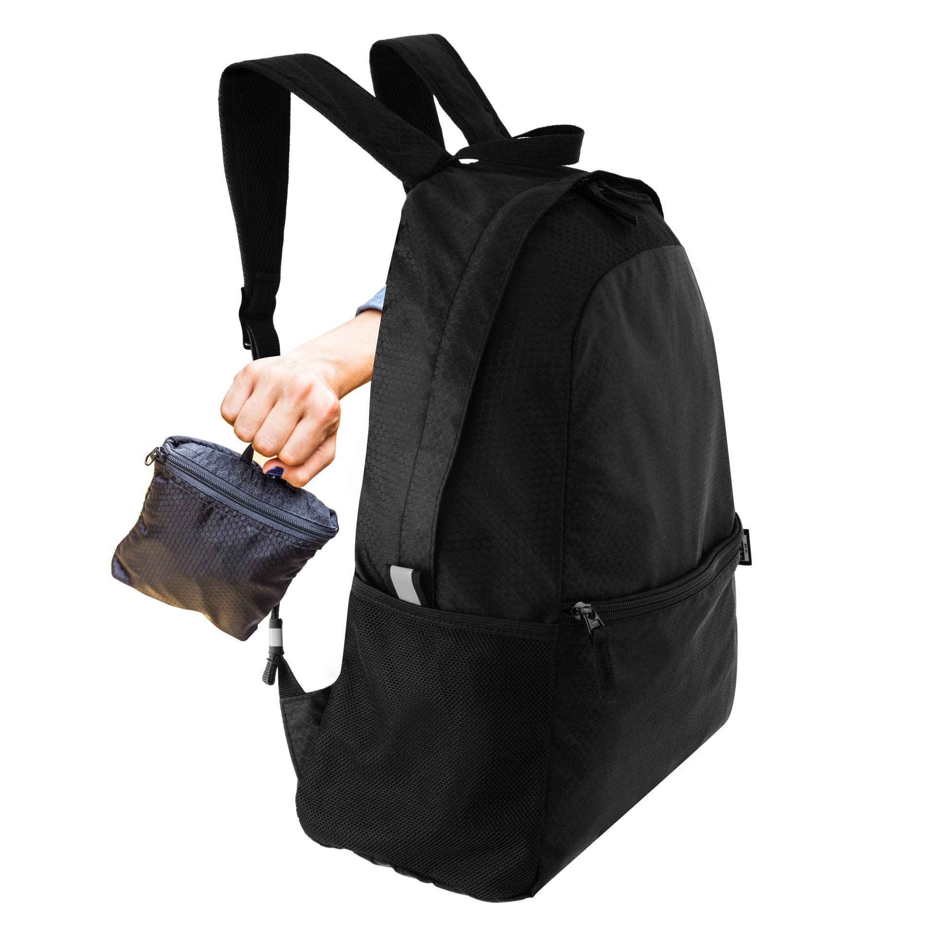 Peak Gear Foldable Backpack Compact Packable Day Pack Includes