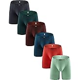 iKingsky Men's Breathable Long Leg Boxer Briefs Sexy Bulge Trunks No Ride Up Shorts Underwear Seamless Pouch Under Panties
