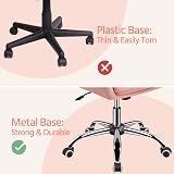 Yaheetech Pink Office Desk Chair Makeup Vanity Stool Modern Swivel Armchair view 8