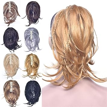 Amazon Com Braided Ponytail Hair Extensions Messy Synthetic