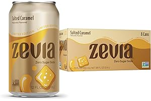 Zevia Zero Sugar Soda, Salted Caramel, 12 Ounce Cans (Pack of 8)