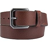 Carhartt Men's Durable Full Grain Saddle Leather Classic Belts, W/Rugged Antique Nickel Hardware