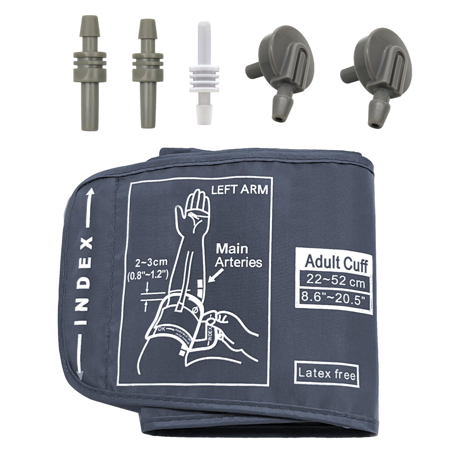 Large Cuff Blood Pressure Monitor,Blood Pressure Monitors Large Cuff,Blood Pressure Monitors Extra Large Cuff,Extra Large Blood Pressure Cuff,22-52cm,Suitable for Adults,Includes 6 Connectors