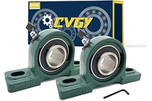 CVGY 2 Pcs UCP205-16 Pillow Block Bearings 1" inch Inside Diameter Pillow Bearings with Screw Lock, Solid Cast Iron Base, Self Aligning Mounted Pillow Bearings