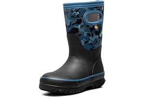 BOGS Grasp Kids Waterproof Rain Boots – Insulated for Winter, Snow & Mud with Easy Pull-On Handles for Toddlers, Boys & Girls, All-Weather Protection