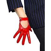 DooWay Leather Driving Gloves for Women Genuine Sheepskin Cosplay Costume Motorcycle Gloves