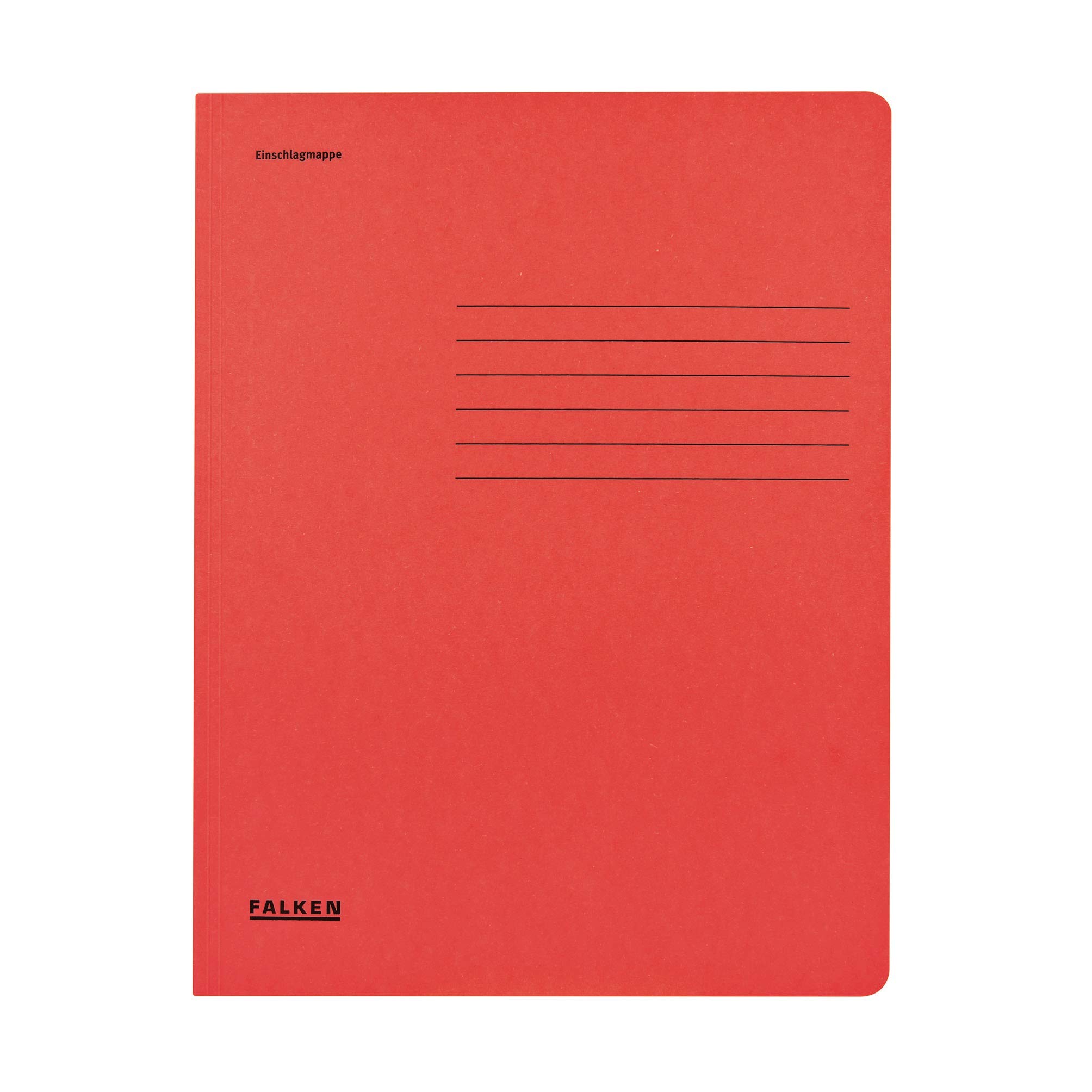 Exacompta - Ref 80001357001F - FALKEN - Recycled 3-Flap Folders - A4 (210 x 297mm) in Size, 320gsm Recycled Manilla, Holds Up To 200 Sheets - Red (Pack of 25)