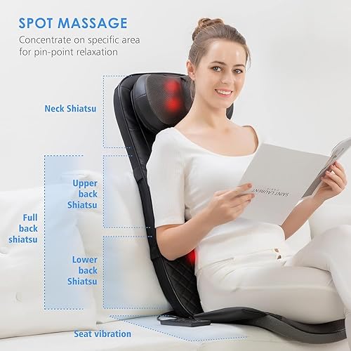 Okinawa Prefecture Bed Bath And Beyond Massage Chair Pad CooCoCo Back  Massager With Heat, Shiatsu Massage