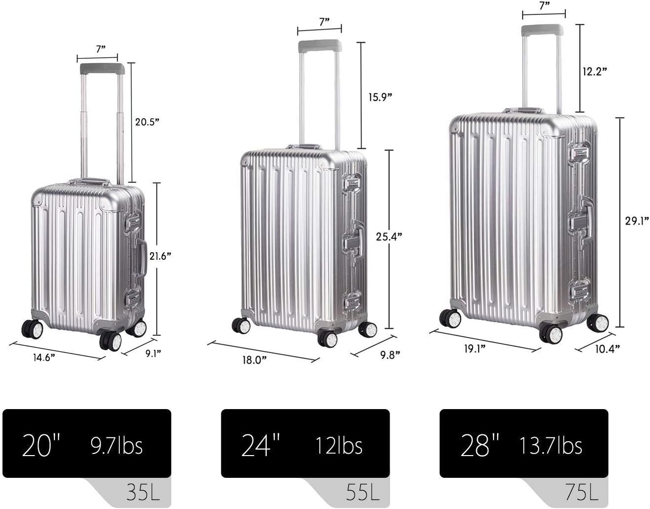 metal suitcase amazon