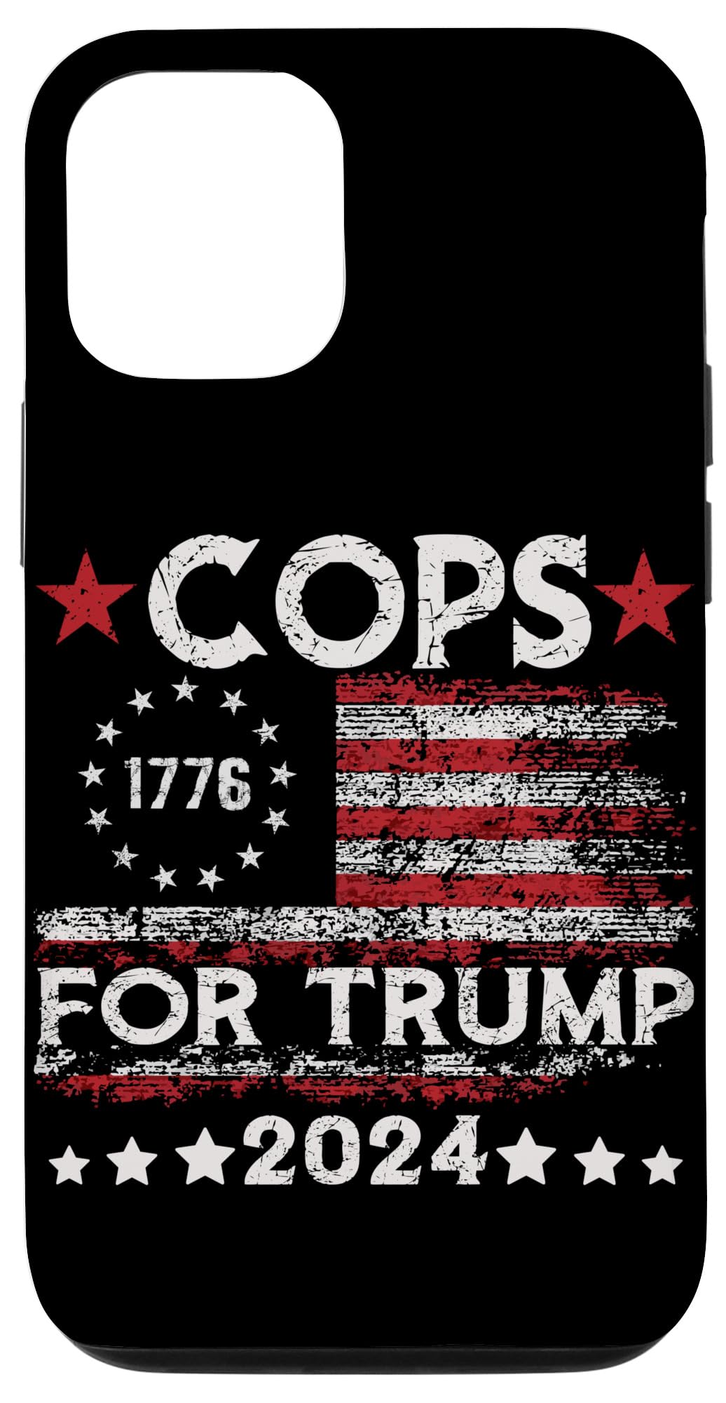 iPhone 14 Pro Cops for Trump 2024, Election USA Flag Pro Trump Supporter Case