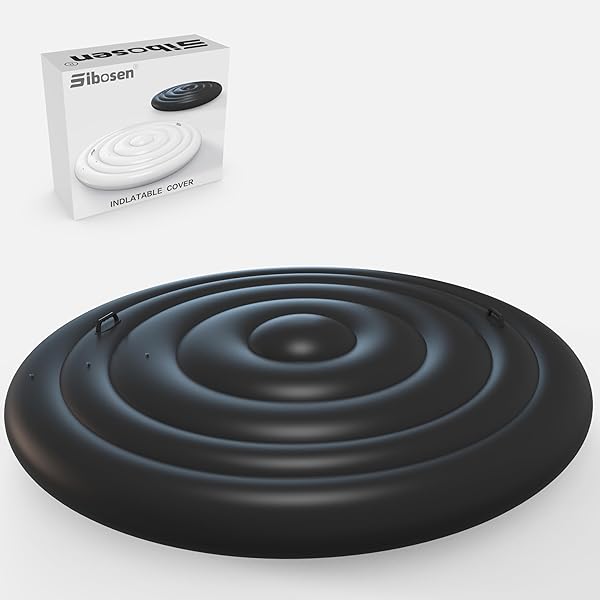 SIBOSEN INFLATABLE HOT TUB COVER WITH HANDLE, ONE...
