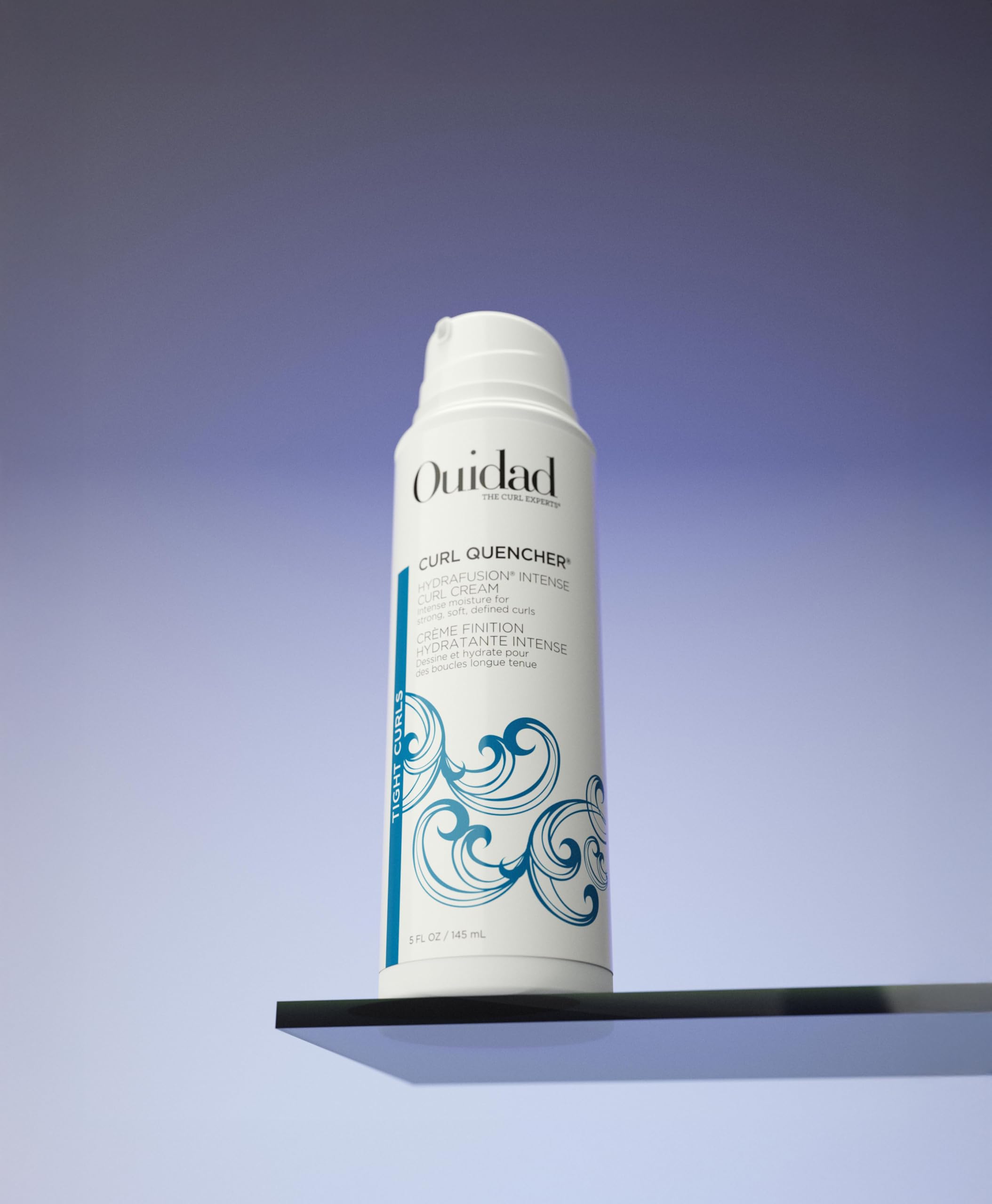 Ouidad Curl Quencher Hydrafusion Intense Curl Cream - 5 oz, Curl Defining Styling Cream for Touchable Curls, Flexible Hold Frizz Control Curly Hair Cream, Helps Eliminate Dryness, For Tight Curls