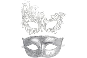 CODDSMZ Couple Masquerade Mask Metal Masks Venetian Party Mask Halloween Costume Mask Mardi Gras Mask