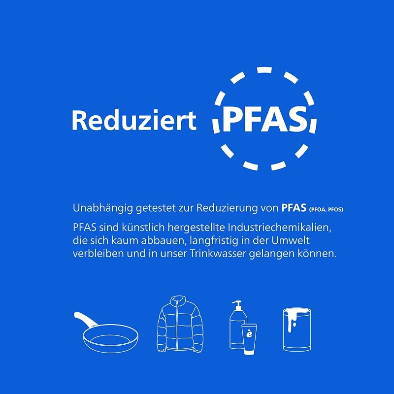 Water Wasserfilterkanne +12 Geschmack+ Ersatzfilterkartuschen schneller Durchfluss elektronischer Timer filtert Chlor Kalk Schwermetalle und Mikroplastik 2,6 L — Foto 7 von 7