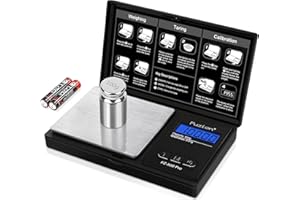 Fuzion Digital Pocket Scale .01 Gram Accuracy, 500g Digital Gram Scales for Small Food, Jewelry, Herb, Spice, Coin - Weight G