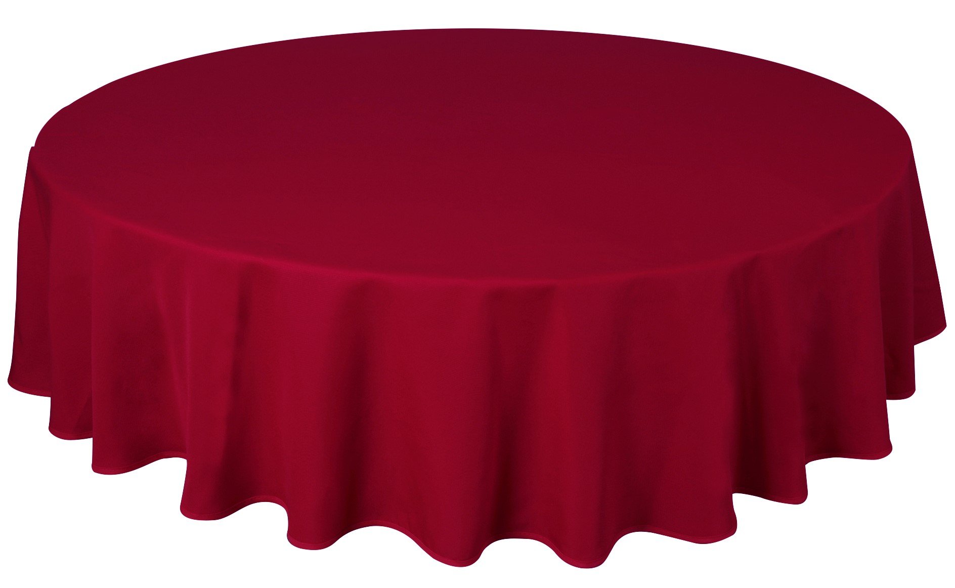 Home Direct Quality Round Fabric Tablecloth Table Cover 140cm 55" Dark Red Bordeaux