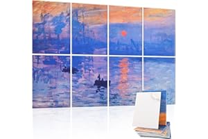 Tutmyrea Art Acoustic Panels Soundproof Wall Panels,48X32Inches Sound Absorbing Panels, 8 Pack Acoustical Wall Panel, Decorative Sound Absorbing Panels for Home & Office (Sunrise)