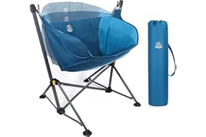 DEERFAMY Hammock Chair Padded, Swinging Camping Chair with Back Support, Relaxing Oversized Swing Chair Lounger Hold up to 350 lbs, Portable Swinging Chairs for Outdoors, Lawn - 600D Polyester